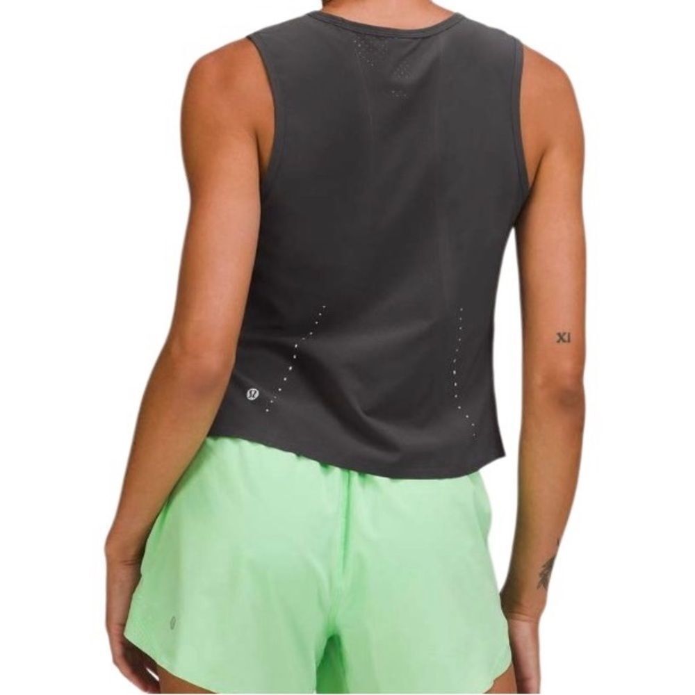 Size 4 Lululemon Swift Ventilated Running Tank Top Graphite Grey